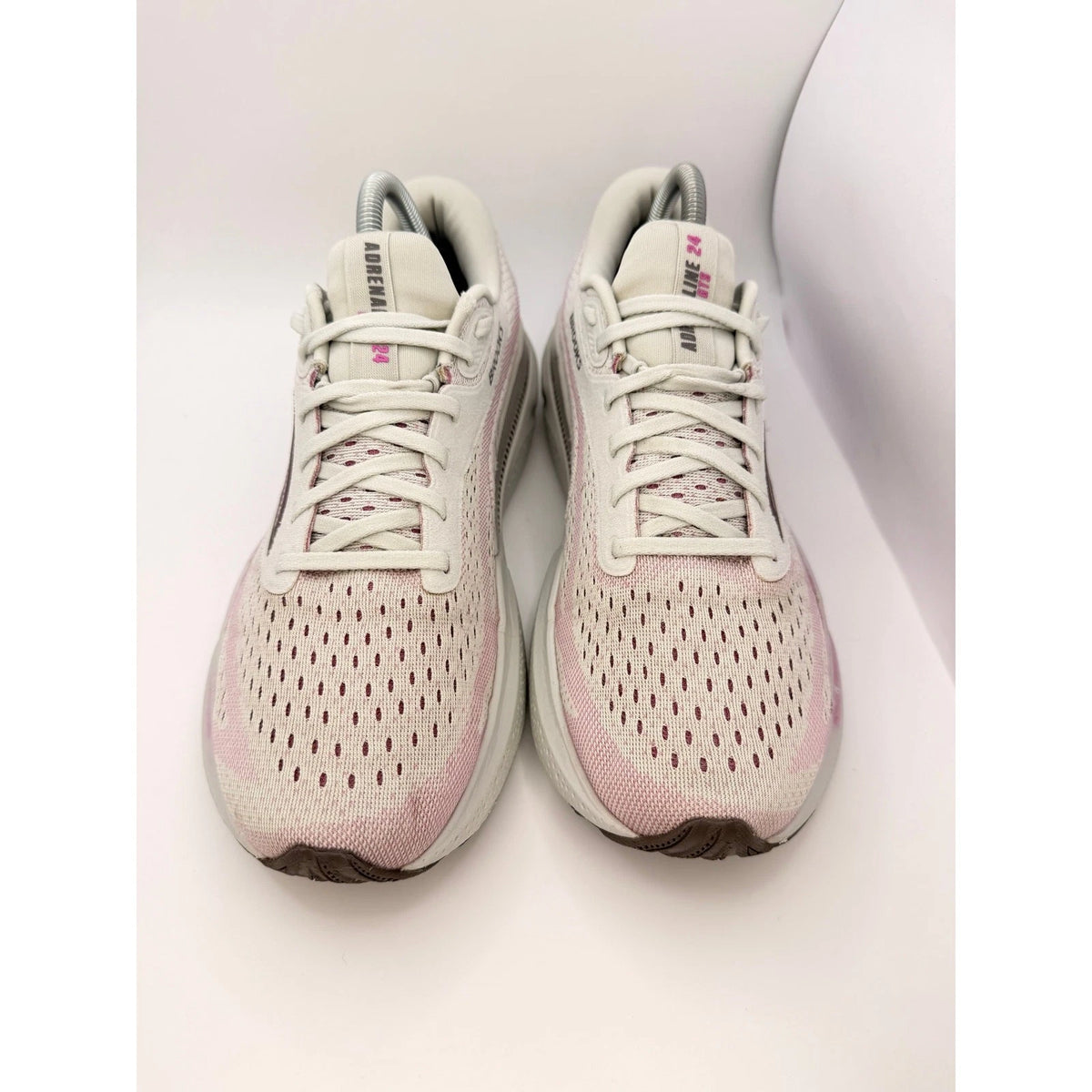 Brooks Adrenaline GTS 24 Womens Running Shoes UK 8.5 Oyster Grey Pink, photo 3
