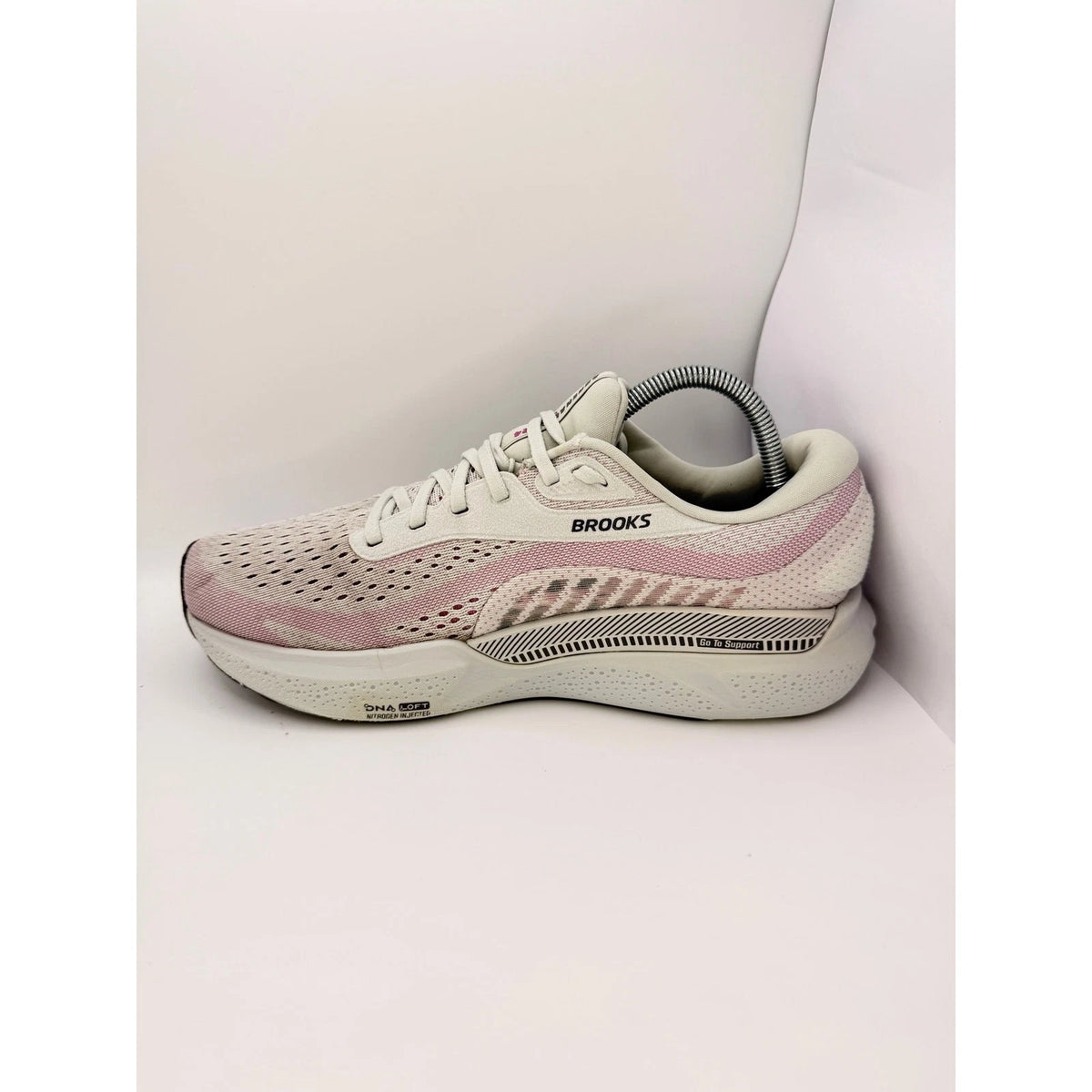 Brooks Adrenaline GTS 24 Womens Running Shoes UK 8.5 Oyster Grey Pink, photo 13