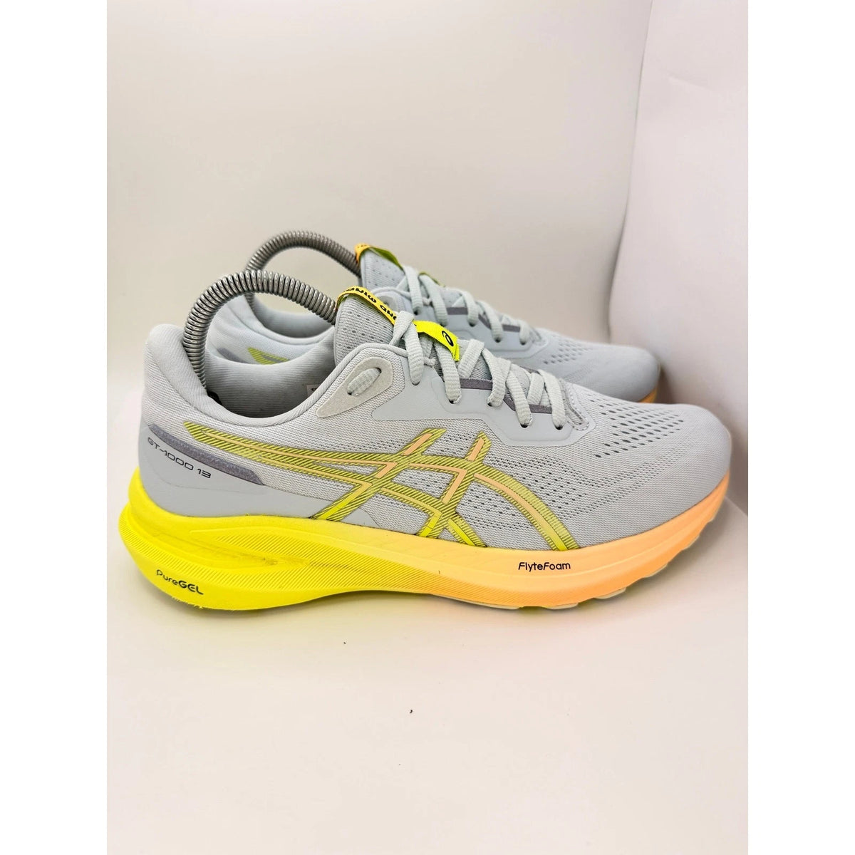 ASICS GT-1000 13 Womens UK 7 Grey Yellow Stability Running Shoes PureGEL — photo 6