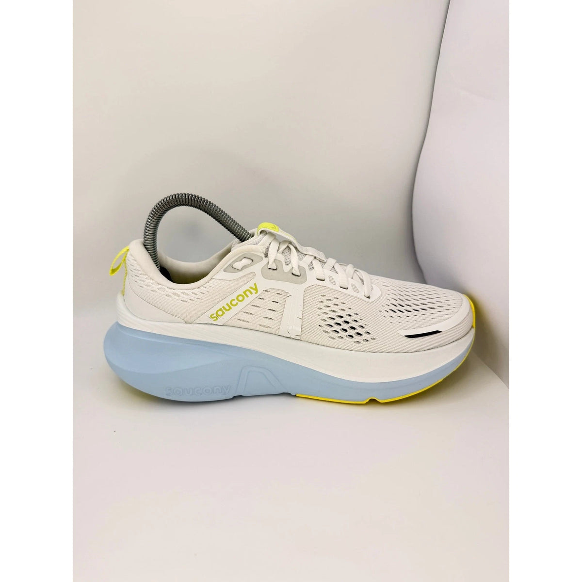 Saucony Guide 18 Womens Stability Running Shoes UK 6.5 White Blue Yellow — photo 12