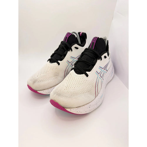 ASICS Gel Nimbus 26 Womens UK 7 Running Shoes White & Black Gym Trainers — photo 1