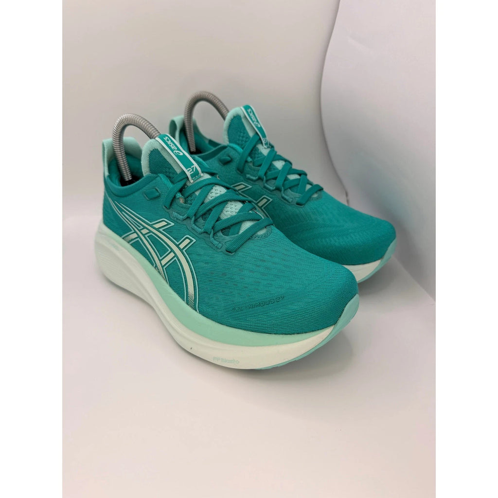 ASICS Gel Nimbus 27 Women’s UK 5 Running Shoes Gym Trainers Teal Green — photo 1