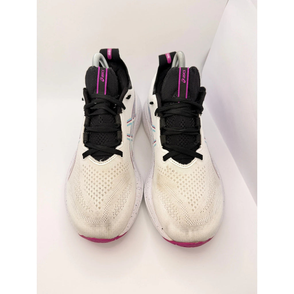 ASICS Gel Nimbus 26 Womens UK 7 Running Shoes White & Black Gym Trainers — photo 3