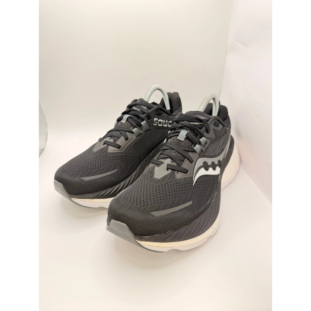 Saucony Hurricane 24 Mens 8UK Stability Running Shoes Black & White Gym Trainers — photo 1