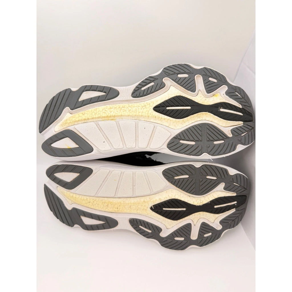 Saucony Hurricane 24 Mens 8UK Stability Running Shoes Black & White Gym Trainers — photo 18