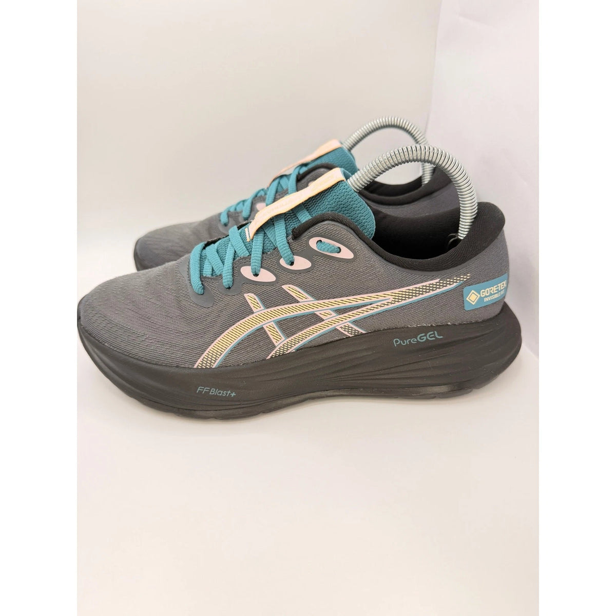 ASICS Gel-Cumulus 27 GTX Womens UK 6 Gore-Tex Running Shoes Grey Green — photo 13