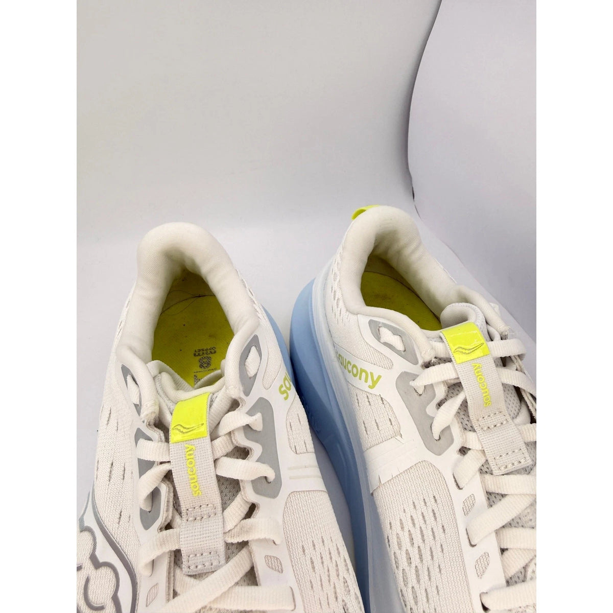 Saucony Guide 18 Womens Stability Running Shoes UK 6.5 White Blue Yellow — photo 13