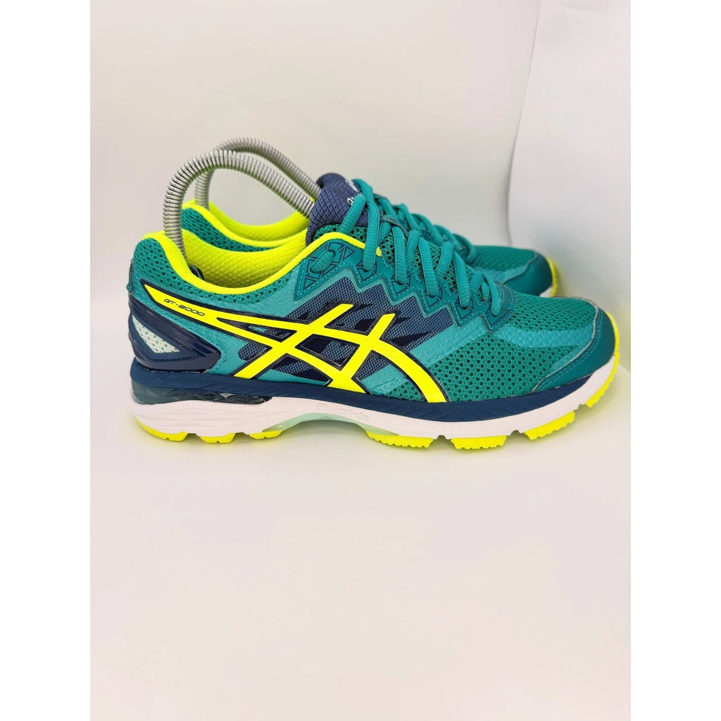 ASICS GT-2000 Womens UK 6.5 Teal Navy Yellow Running Shoes — photo 5