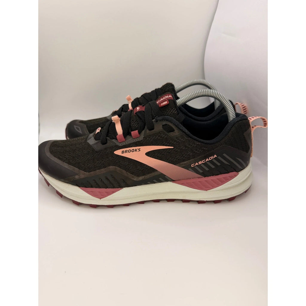 Brooks Cascadia 15 Men’s UK 9 Trail Running Shoes Black Pink — photo 3