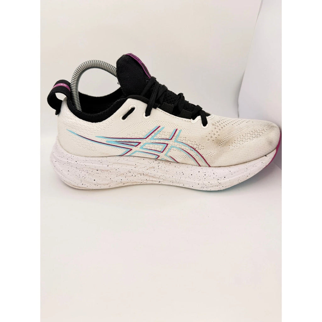 ASICS Gel Nimbus 26 Womens UK 7 Running Shoes White & Black Gym Trainers — photo 12