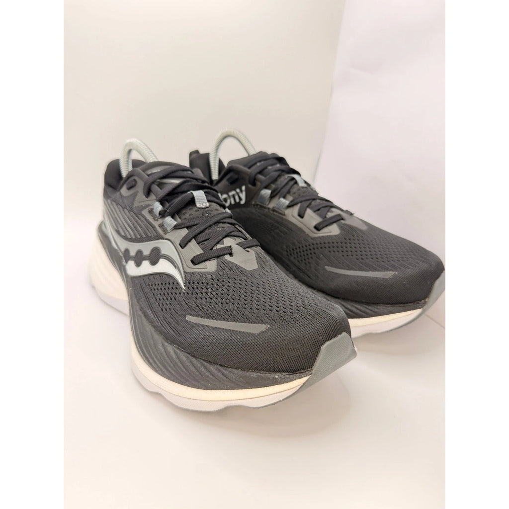 Saucony Hurricane 24 Mens 8UK Stability Running Shoes Black & White Gym Trainers — photo 4